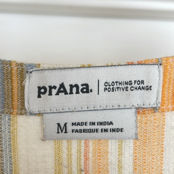 Prana California Dreaming Maxi Dress M Organic Cotton In Golden Hour Stripe - Picture 5 of 15